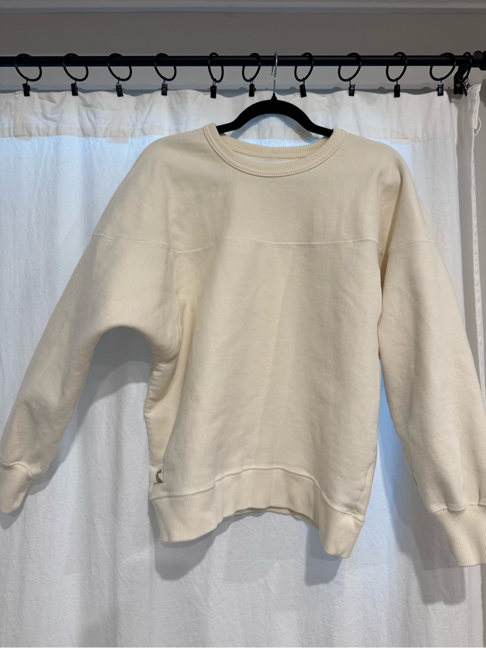 Tracksmith Men's Cream Crewneck Sweatshirt